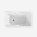 Baignoire autoportante rectangulaire 150x68cm design moderne Saria Remises