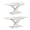 Tavolo bianco effetto marmo allungabile 140-180cm design moderno Bronx Sconti