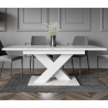 Tavolo bianco effetto marmo allungabile 140-180cm design moderno Bronx Saldi