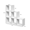 Libreria da parete bianca a scala design moderno scaffali a cubo Ika 1 Saldi
