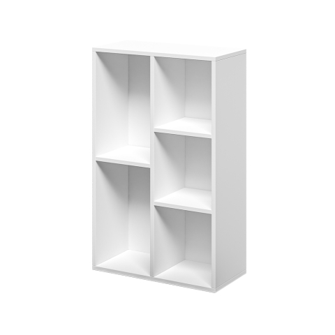 Libreria ufficio bianca con 5 scaffali a cubo moderna 50x25x80cm Ika 3 Promozione