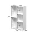 Libreria ufficio bianca con 5 scaffali a cubo moderna 50x25x80cm Ika 3 Saldi