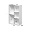 Libreria ufficio bianca con 5 scaffali a cubo moderna 50x25x80cm Ika 3 Saldi