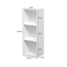 Libreria bassa bianca in legno 3 scaffali per ufficio studio Ika 4 Saldi