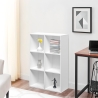 Libreria ufficio moderna bianca con 6 scaffali a cubo 65x30x97cm Ika 2 Vendita