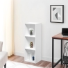 Libreria bassa bianca in legno 3 scaffali per ufficio studio Ika 4 Vendita