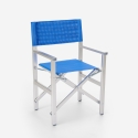 Chaise de plage pliante portable en aluminium textilène Regista Gold 