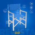 Chaise de plage pliante portable en aluminium textilène Regista Gold 
