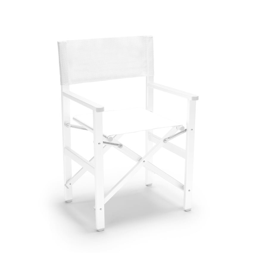 Chaise de plage pliante en aluminium textilène blanc Regista Gold White Promotion Chaise de plage pliante en aluminium textilène blanc Regista Gold White Promotion