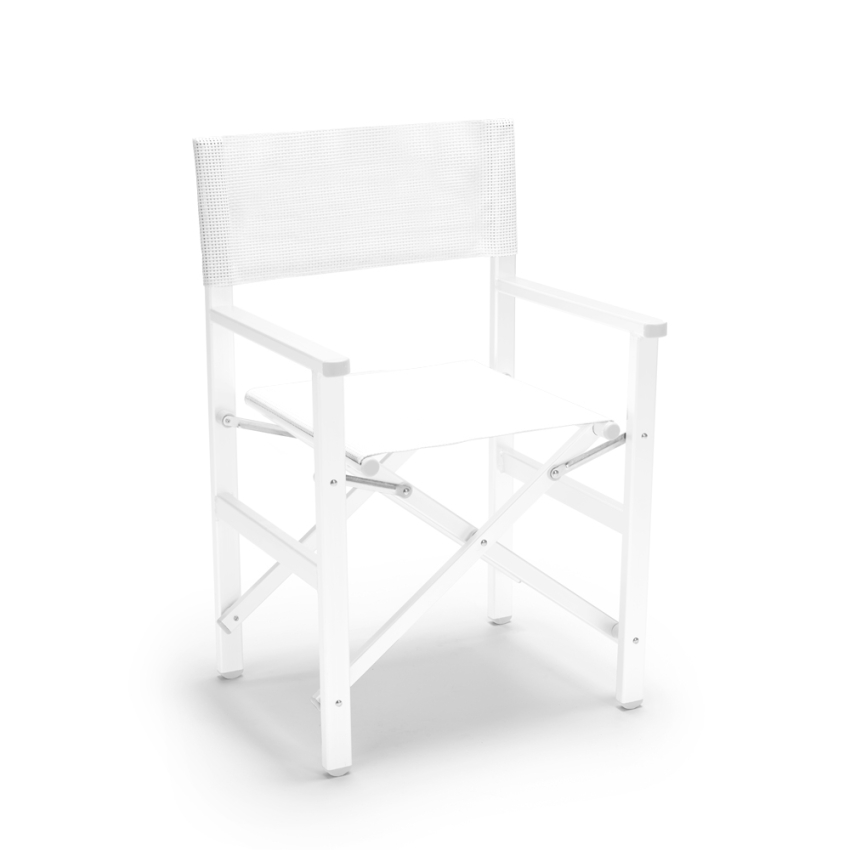 Sedia spiaggia mare pieghevole alluminio textilene bianco Regista Gold White Promozione Sedia spiaggia mare pieghevole alluminio textilene bianco Regista Gold White Promozione
