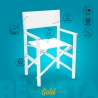 Sedia spiaggia mare pieghevole alluminio textilene bianco Regista Gold White Offerta