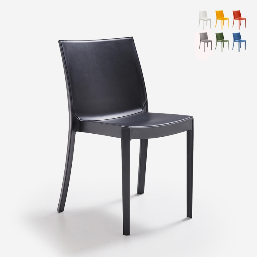 Chaise de restaurant bar jardin empilable en polypropylène pour l'extérieur et l'intérieur Perla BICA Remises Chaise de restaurant bar jardin empilable en polypropylène pour l'extérieur et l'intérieur Perla BICA Remises