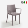 Chaise empilable avec accoudoirs pour bar de jardin extérieur Victoria BICA Caractéristiques
