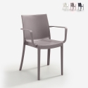 Chaise empilable avec accoudoirs pour bar de jardin extérieur Victoria BICA Offre