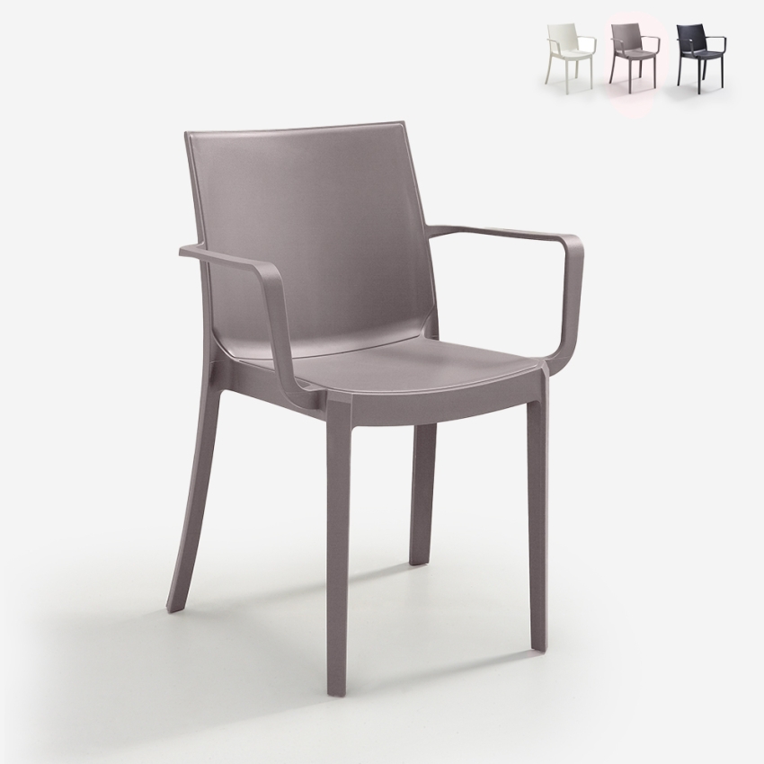 Chaise empilable avec accoudoirs pour bar de jardin extérieur Victoria BICA Offre Chaise empilable avec accoudoirs pour bar de jardin extérieur Victoria BICA Offre