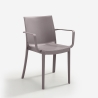 Chaise empilable avec accoudoirs pour bar de jardin extérieur Victoria BICA 