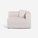 Sofa 3-Sitzer modular modern für Wohnzimmer aus Stoff Neko Lagerbestand