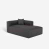 Canapé d'angle modulaire 3 places avec péninsule en tissu Rylos 
