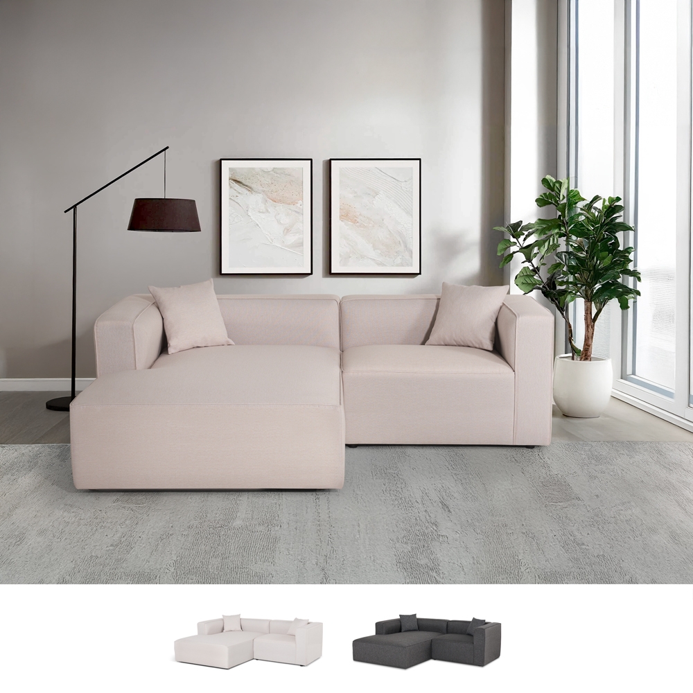 Divano modulare 3 posti in tessuto componibile penisola angolare Lorys Promozione Divano modulare 3 posti in tessuto componibile penisola angolare Lorys Promozione
