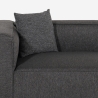Canapé d'angle modulaire 3 places avec péninsule en tissu Rylos 