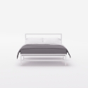 Letto matrimoniale 2 piazze in metallo con rete doghe 160x200 Skjern Caratteristiche