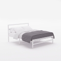 Letto matrimoniale 2 piazze in metallo con rete doghe 160x200 Skjern Scelta