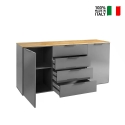 Credenza moderna cucina soggiorno sala pranzo 4 cassetti 2 ante Klihe Vendita