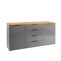 Credenza moderna cucina soggiorno sala pranzo 4 cassetti 2 ante Klihe Offerta