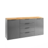 Credenza moderna cucina soggiorno sala pranzo 4 cassetti 2 ante Klihe Offerta