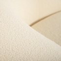 Divano curvo bouclé 2 posti di design in tessuto teddy bianco Connie Stock