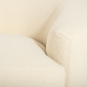 Divano curvo bouclé 2 posti di design in tessuto teddy bianco Connie Catalogo