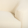 Divano curvo bouclé 2 posti di design in tessuto teddy bianco Connie Catalogo