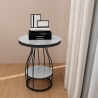 Tavolino da salotto rotondo 50x63cm metallo dorato nero e marmo Neep XL Catalogo