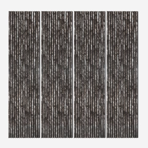 4 x panneaux décoratifs effet marbre noir pour murs 240x60cm Kover-MC Promotion