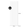 4 x pannelli decorativi effetto marmo nero per pareti 240x60cm Kover-MC Scelta