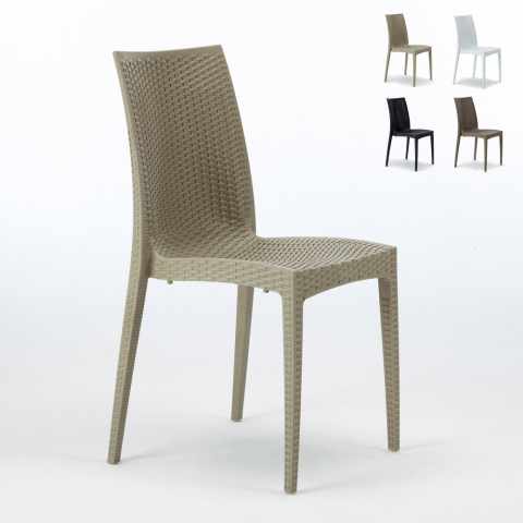 Chaises de Jardin café bar empilable Grand Soleil Polyrotin Bistrot Promotion