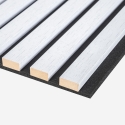 4 x Dekorative schallabsorbierende Holzpaneele in Grau 240x60cm Kover-DW Katalog