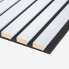 4 x Dekorative schallabsorbierende Holzpaneele in Grau 240x60cm Kover-DW Katalog