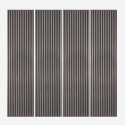 4 x pannelli acustici decorativi 240x60cm listelli legno scuro Kover-DB Promozione
