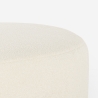 Pouf poggiapiedi bouclé panca in tessuto teddy bianco da salotto Doji Sconti
