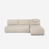 Divano 3 posti angolare beige componibile con chaise lounge modulare Mozy Scelta