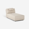 Divano 3 posti angolare beige componibile con chaise lounge modulare Mozy Misure