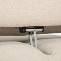Divano 3 posti angolare beige componibile con chaise lounge modulare Mozy 