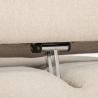 Divano 3 posti angolare beige componibile con chaise lounge modulare Mozy 