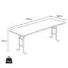 Set 10 Tische aus Holz für Biergarnitur 220x80 Feste Garten Katalog