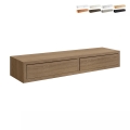 Mensola da parete con 2 cassetti soggiorno design moderno Domino Maxi Promozione