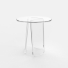 Tavolino da salotto trasparente rotondo 45cm design moderno Bridget Vendita