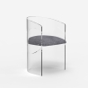 Sedia poltrona in policarbonato trasparente design elegante Dorian Vendita