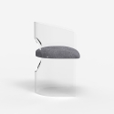 Sedia poltrona in policarbonato trasparente design elegante Dorian Saldi