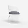Sedia poltrona in policarbonato trasparente design elegante Dorian Saldi